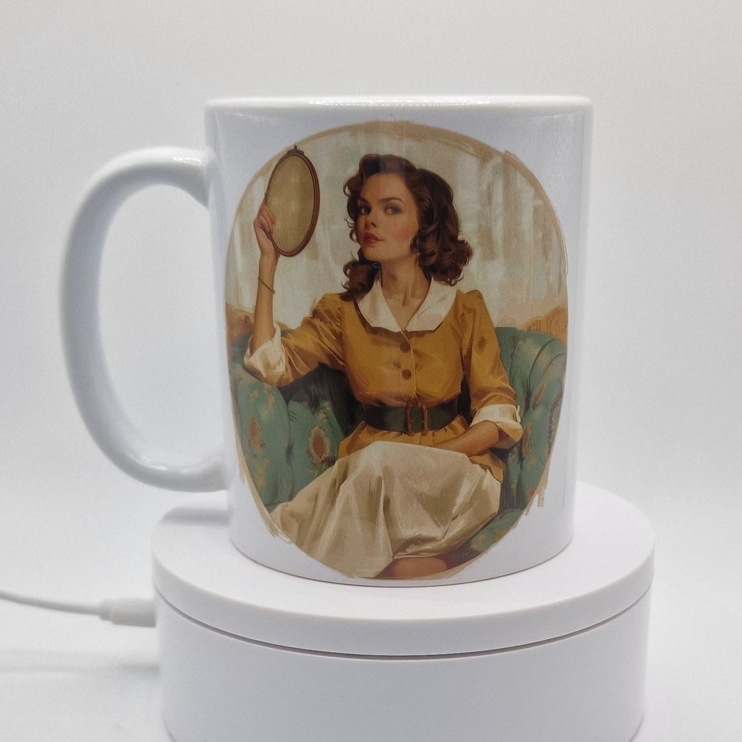 Mug | Getting through the day one stitch at a time |  Getting through the day one stitch at a time Mug | Cross Stitch