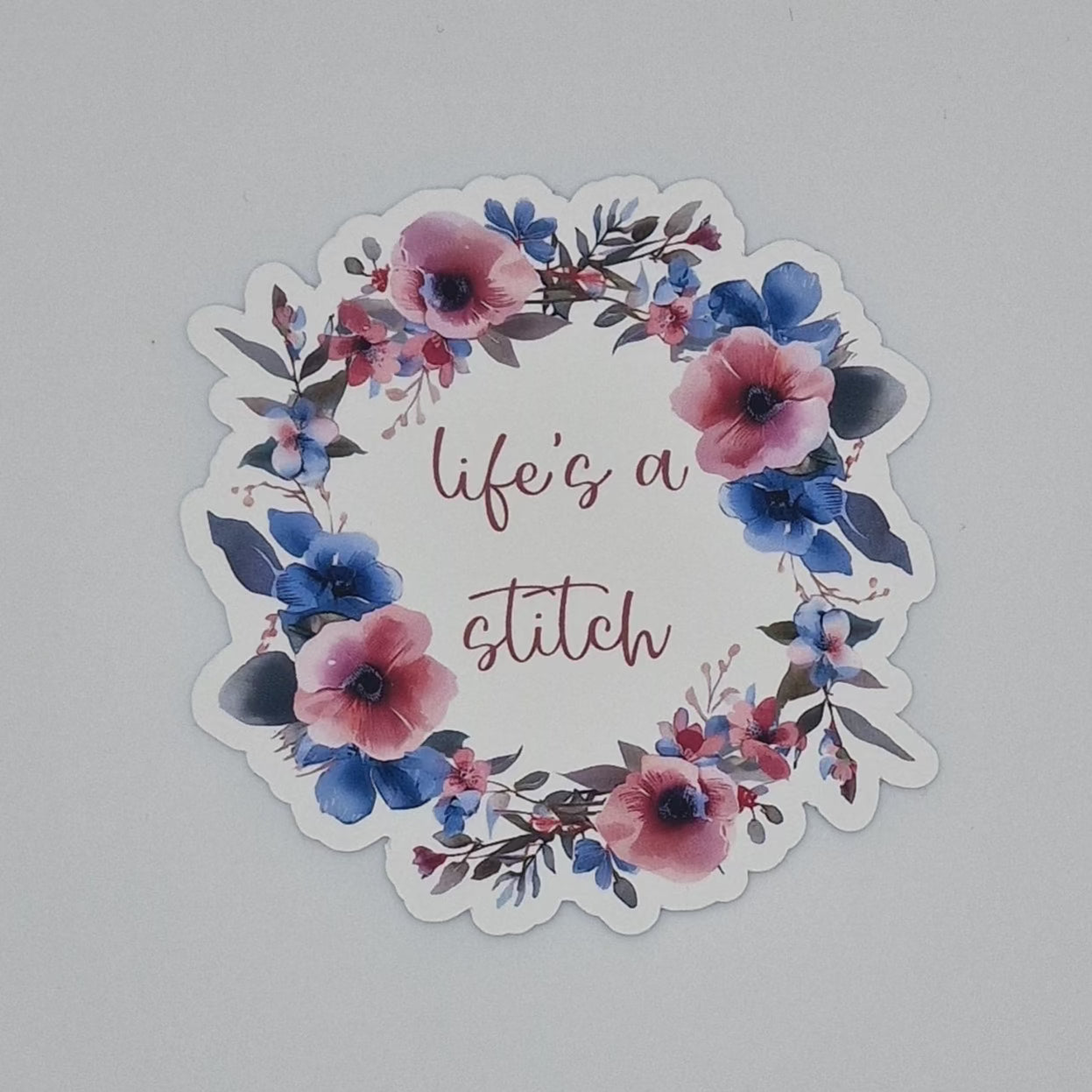 Sticker | Life's a stitch | Life's a stitch Sticker | Cross Stitch Sticker