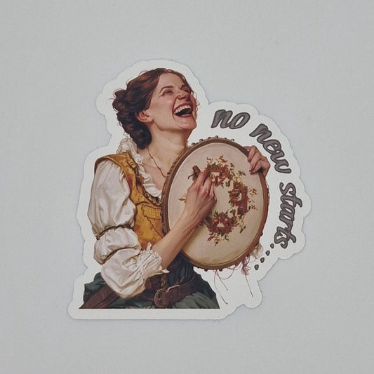 Sticker | No new starts... | No new starts... Sticker | Cross Stitch Sticker