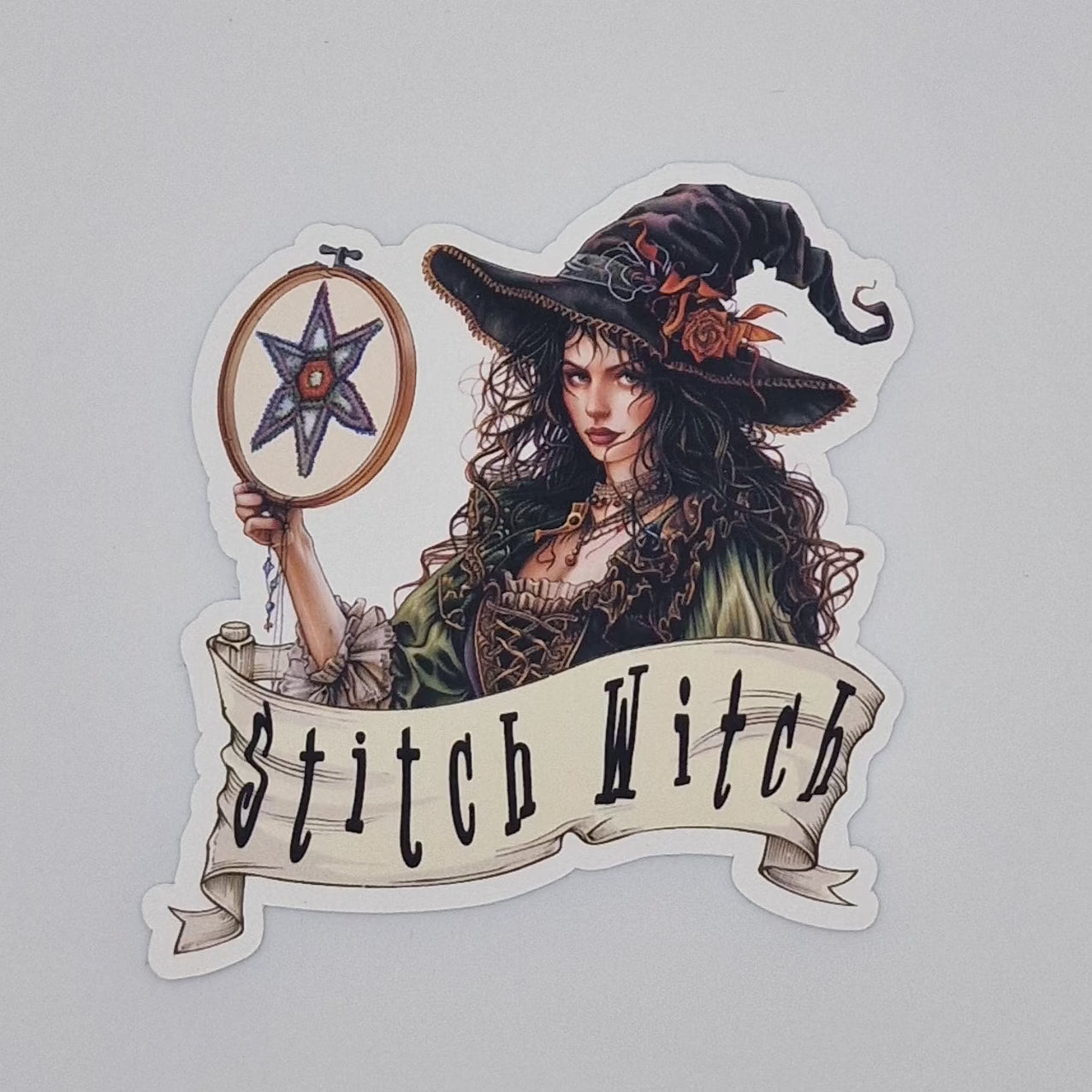 Sticker | Stitch Witch | Stitch Witch Sticker | Cross Stitch Sticker