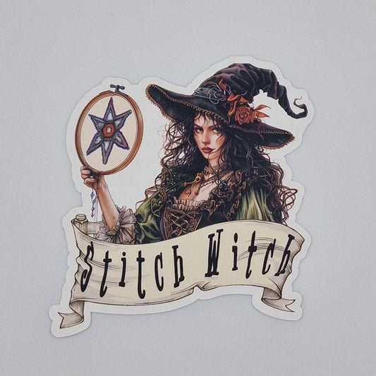 Sticker | Stitch Witch | Stitch Witch Sticker | Cross Stitch Sticker