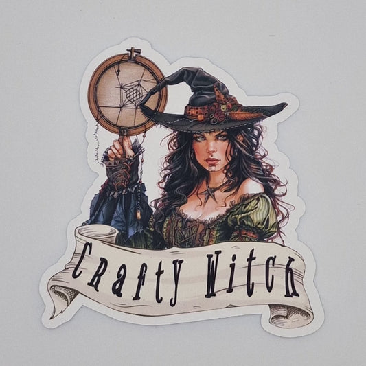 Sticker | Crafty Witch | Crafty Witch Sticker | Cross Stitch Sticker