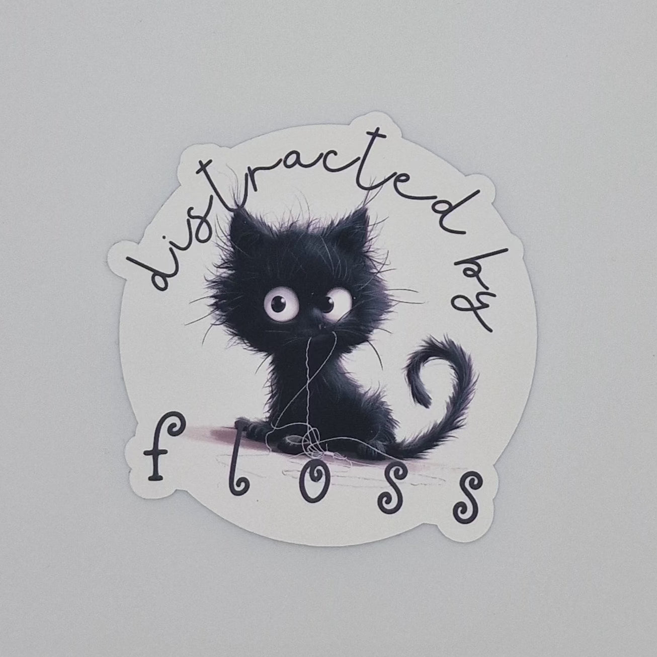 Sticker | Distracted by floss | Distracted by floss Sticker | Cross Stitch Sticker