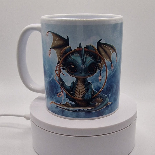 Mug | Personalised Dragon Cross Stitch | Personalised Dragon Cross Stitch Mug | Cross Stitch