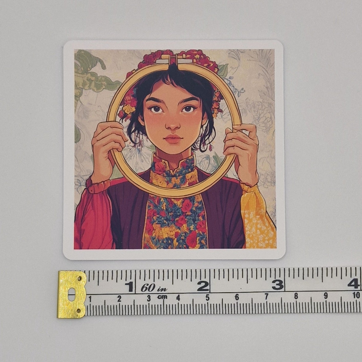 Sticker | Embroidery Hoop Image |  Cross Stitch Sticker