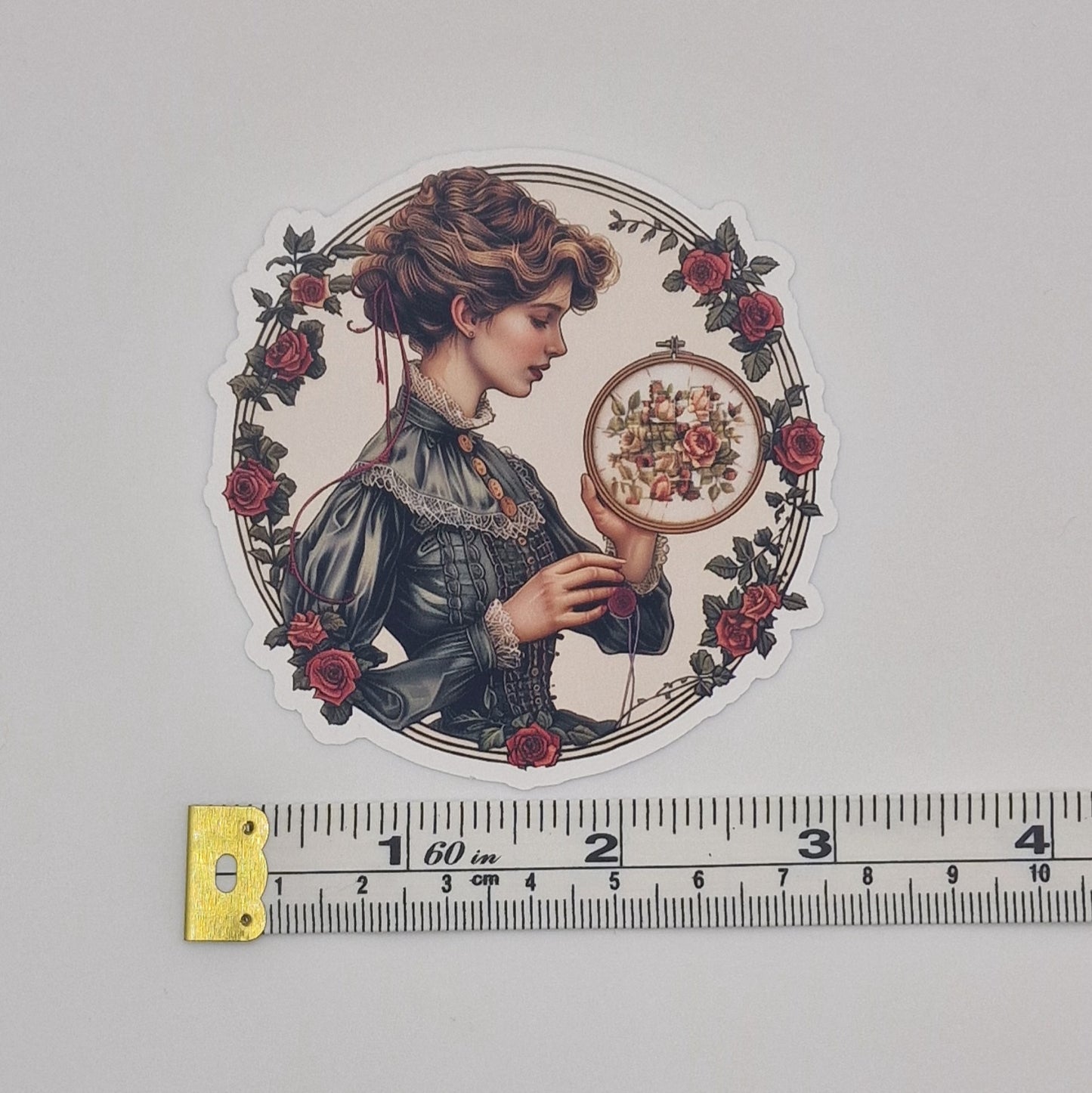 Sticker | Embroidery Hoop Image |  Cross Stitch Sticker