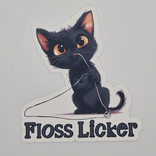 Sticker | Floss Licker |  Cross Stitch Sticker