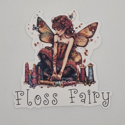 Sticker | Floss Fairy |  Cross Stitch Sticker