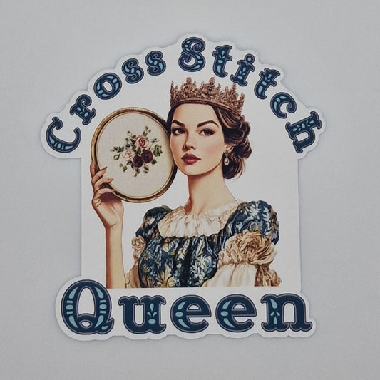 Sticker | Cross Stitch Queen |  Cross Stitch Sticker