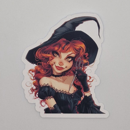 Sticker | Witch |  Cross Stitch Sticker