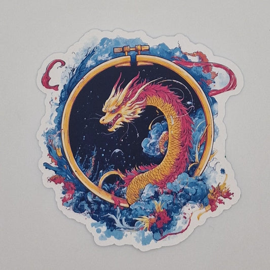 Sticker | Dragon |  Cross Stitch Sticker