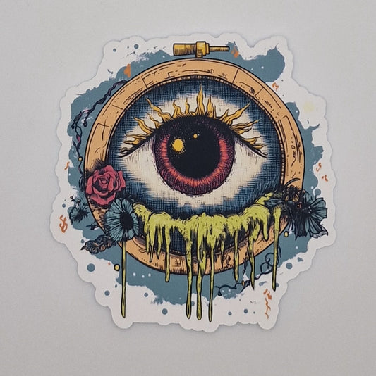 Sticker | Embroidery Hoop Image |  Cross Stitch Sticker