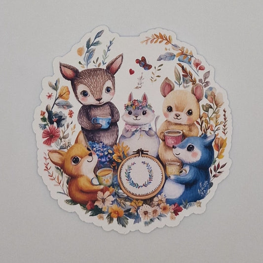 Sticker | Cute Cartoon Creatures |  Cross Stitch Sticker