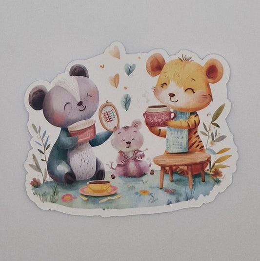 Sticker | Cute Cartoon Creatures |  Cross Stitch Sticker