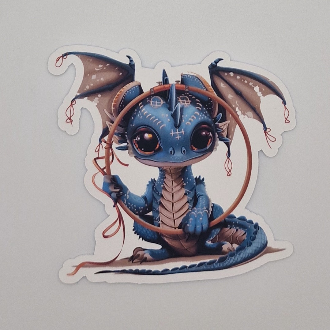 Sticker | Dragon |  Cross Stitch Sticker