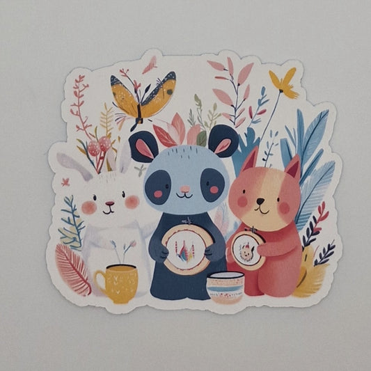 Sticker | Cute Cartoon Creatures |  Cross Stitch Sticker