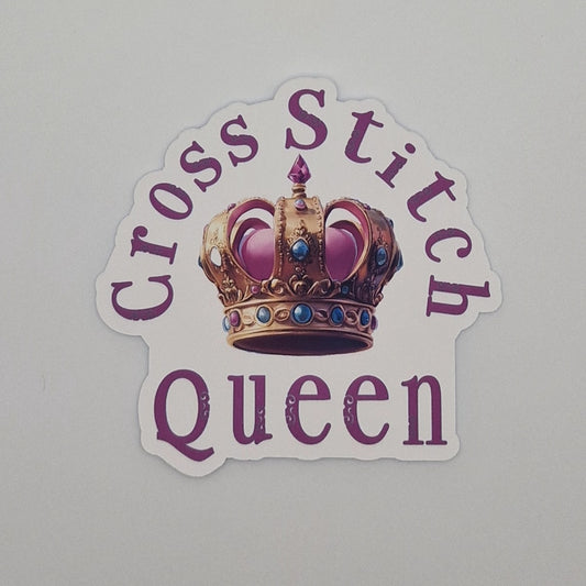 Sticker | Cross Stitch Queen |  Cross Stitch Sticker
