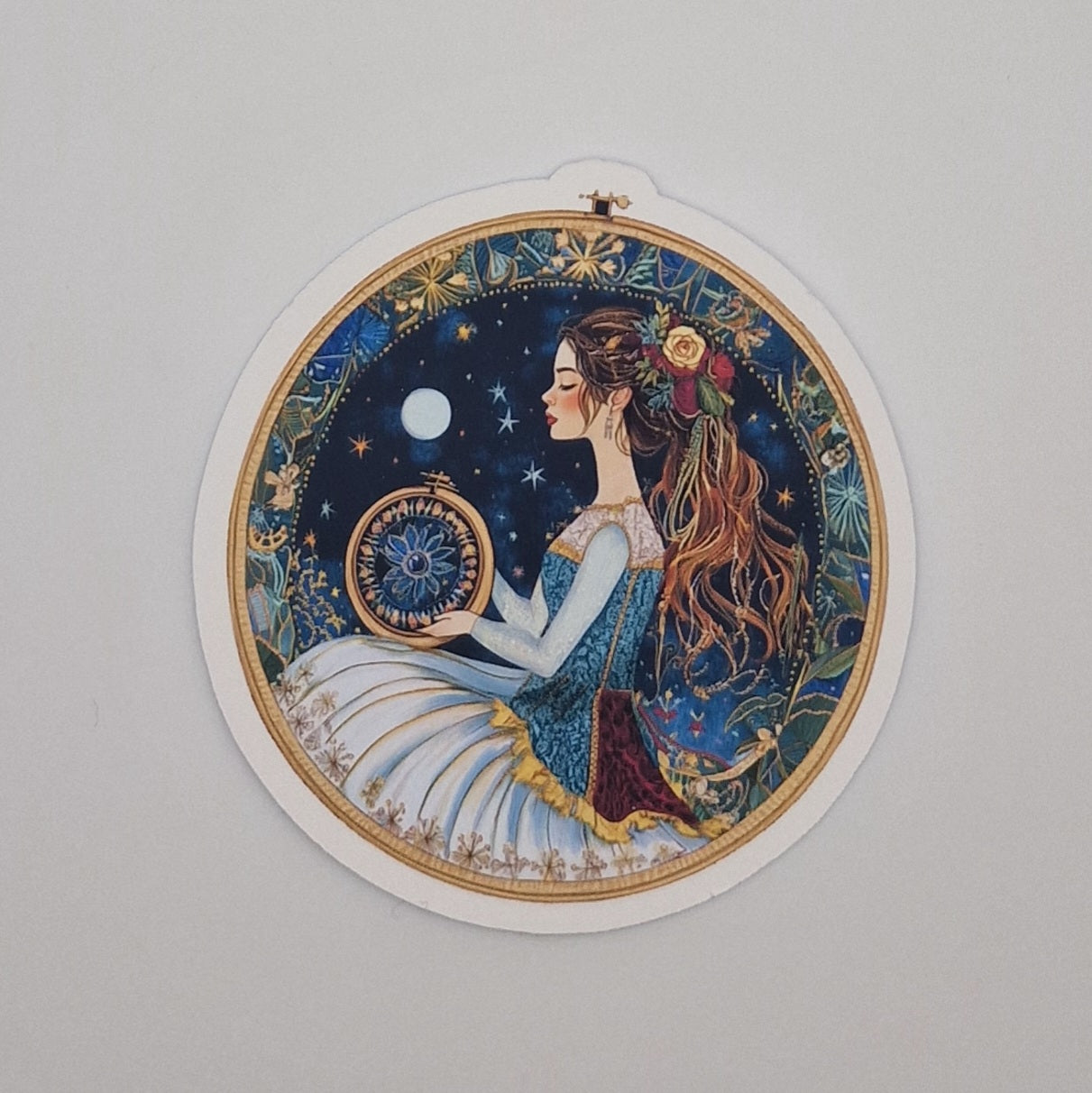 Sticker | Embroidery Hoop Image |  Cross Stitch Sticker
