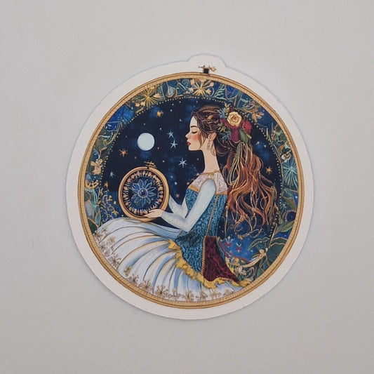 Sticker | Embroidery Hoop Image |  Cross Stitch Sticker