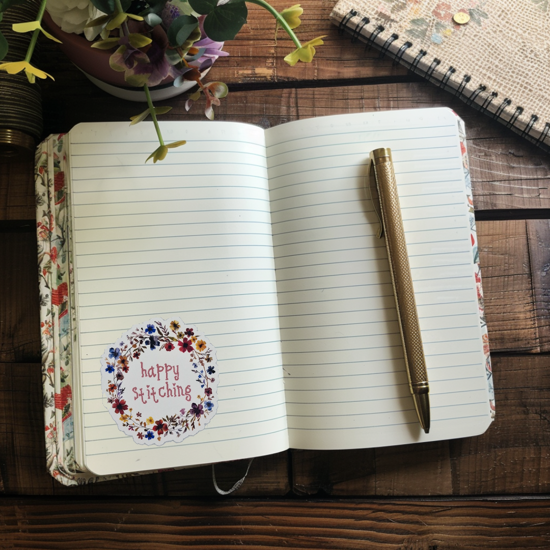 Sticker | Happy Stitching | Happy Stitching Sticker | Cross Stitch Sticker